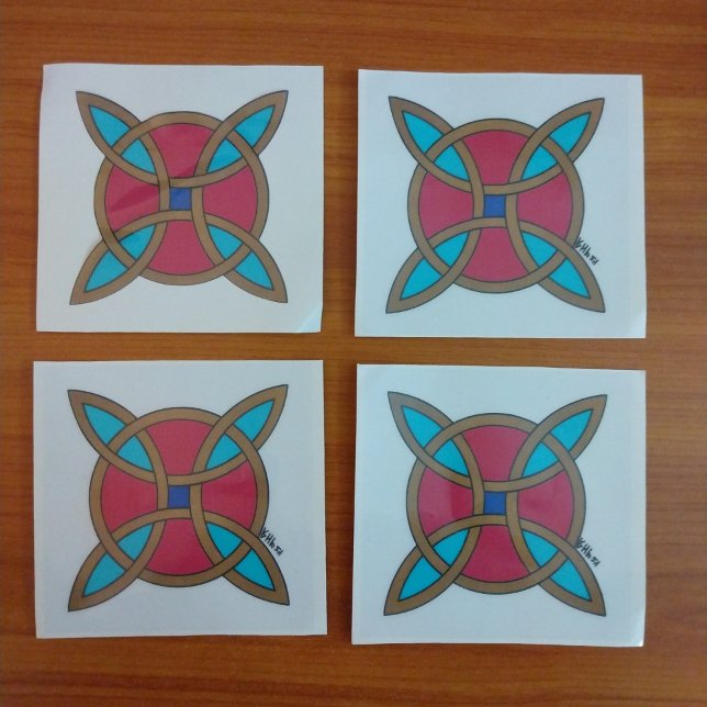 Autocollant Pour Fenêtre Protection nordique contre la sorcellerie ou le no (Nordic Protection from Witchcraft or Witch's Knot Window Clings 5" x 5")