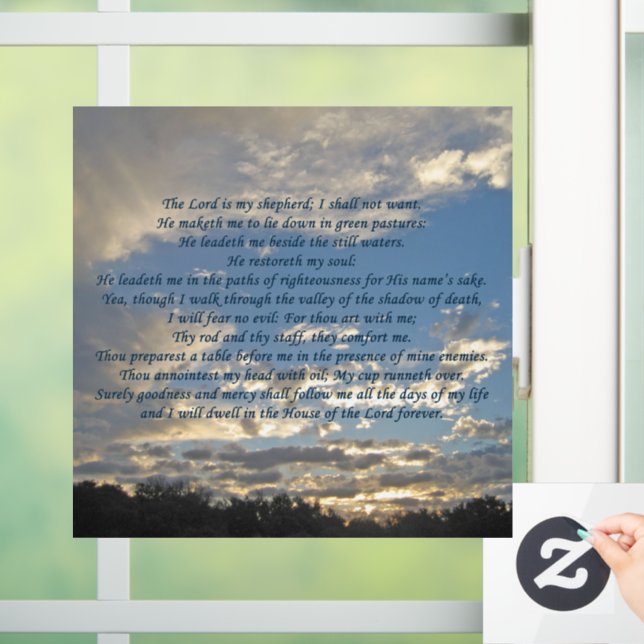 Autocollant Pour Fenêtre Psaume 23 Beautiful (Maison)