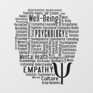 Autocollant Pour Fenêtre PSYCHOLOGIE Word Cloud