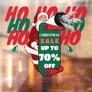 Autocollant Pour Fenêtre Publicité pour la promotion des soldes de Noël de