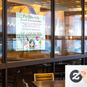 Autocollant Pour Fenêtre Publicité pour le nettoyage local