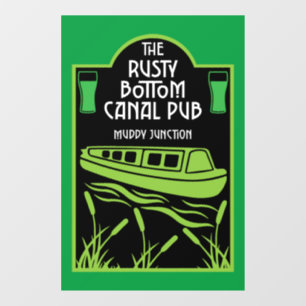Autocollant Pour Fenêtre Pubs Narrowboat Canal