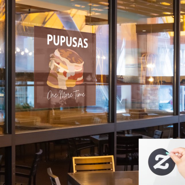 Autocollant Pour Fenêtre Pupusas Pain Salvadorien Restaurant Pupusas  (Fenêtre du restaurant)