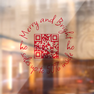 Autocollant Pour Fenêtre QR Code MERRY ET VENTES LUMINEUSES JUSQU'À 50% À L