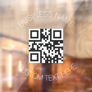 Autocollant Pour Fenêtre QR Code Moderne Personnalisé Promotion Profession