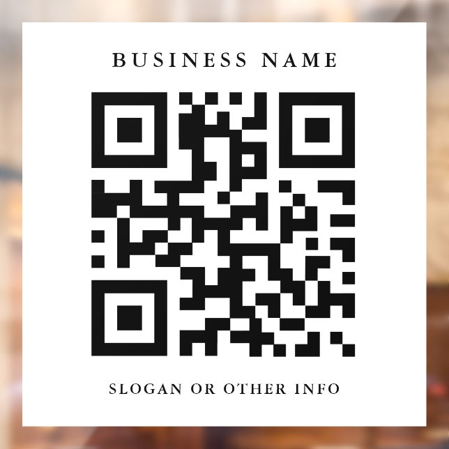 Autocollant Pour Fenêtre QR Code Simple Carré blanc (Feuille 2)