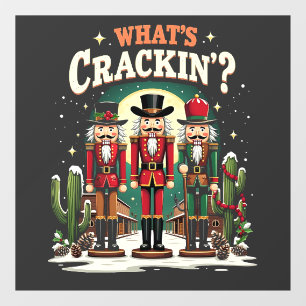 Autocollant Pour Fenêtre Qu'est-ce qui craque Casse-Noisette Cactus de Noël
