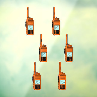 Autocollant Pour Fenêtre Radio orange
