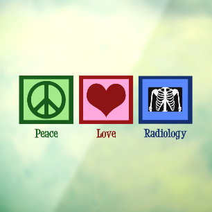 Autocollant Pour Fenêtre Radiologie de l'amour de la paix