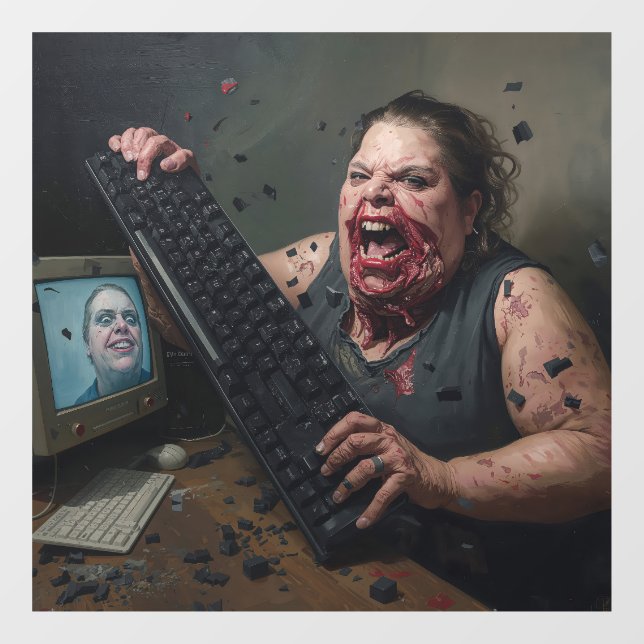 Autocollant Pour Fenêtre Rage Error: System Failure - Ctrl Alt Delirium (Feuille)