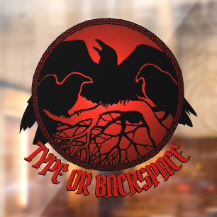 Autocollant Pour Fenêtre Raven Decal Personnalisé Tribal Art Fenêtre Clôtur