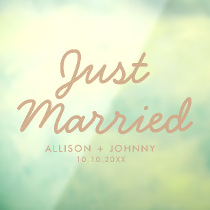 Autocollant Pour Fenêtre Réception Mariée Moderne Réception auto