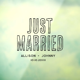 Autocollant Pour Fenêtre Réception Mariée Moderne Réception auto