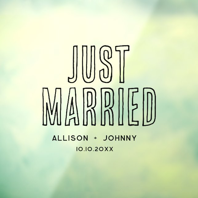 Autocollant Pour Fenêtre Réception Mariée Moderne Réception auto (Feuille 3)