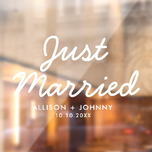 Autocollant Pour Fenêtre Réception Mariée Moderne Réception auto