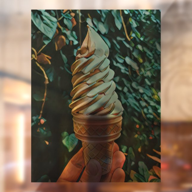 Autocollant Pour Fenêtre Recette de crème glacée (Feuille 2)