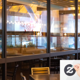 Autocollant Pour Fenêtre Red Ghost Dance Buffalo voir par accrochage de fen