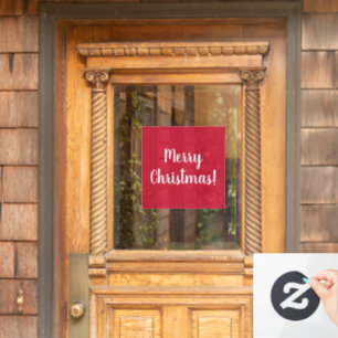 Autocollant Pour Fenêtre Red Joyeux Noël Typographie Festival