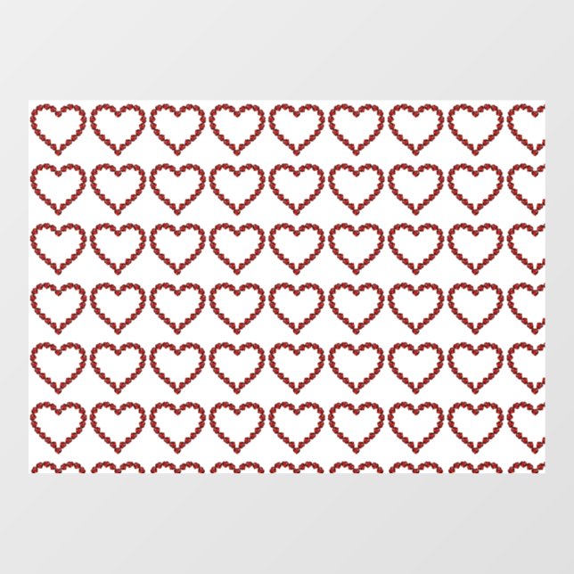 Autocollant Pour Fenêtre Red Ruby Gemstone Heart (Feuille)