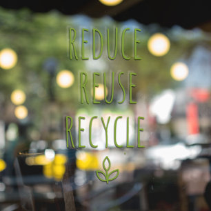 Autocollant Pour Fenêtre Réduire la réutilisation Recycler les aliments sai