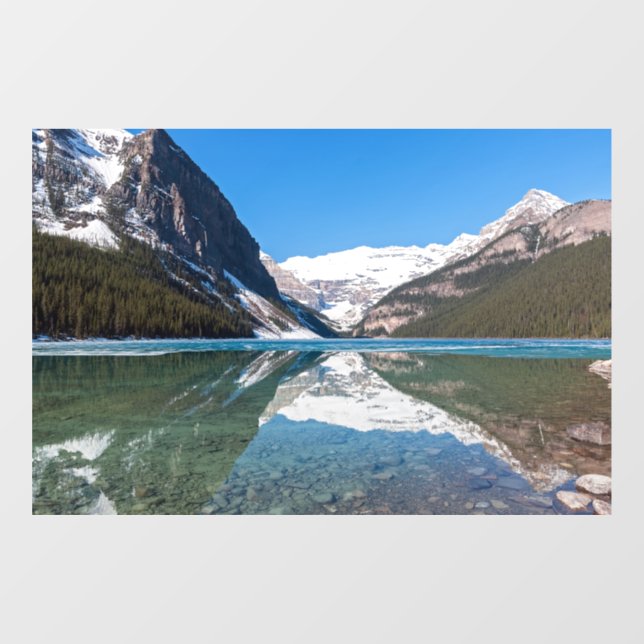 Autocollant Pour Fenêtre Réflexion sur Lake Louise - Banff NP, Canada (Feuille)