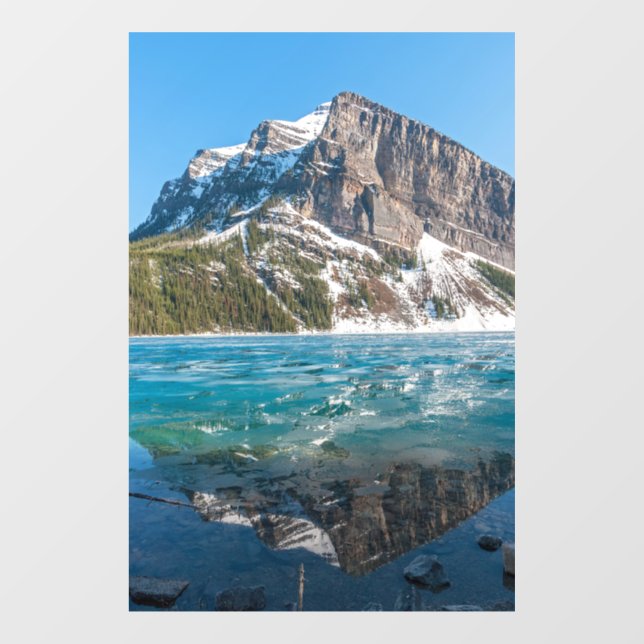 Autocollant Pour Fenêtre Réflexion sur Lake Louise - Banff NP, Canada (Feuille)