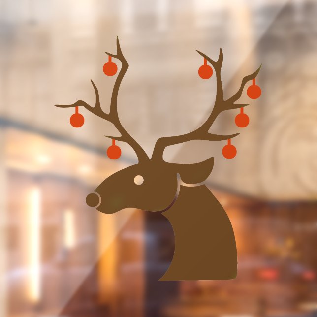Autocollant Pour Fenêtre Reindeer de Noël 3 clin de fenêtre (Feuille 2)
