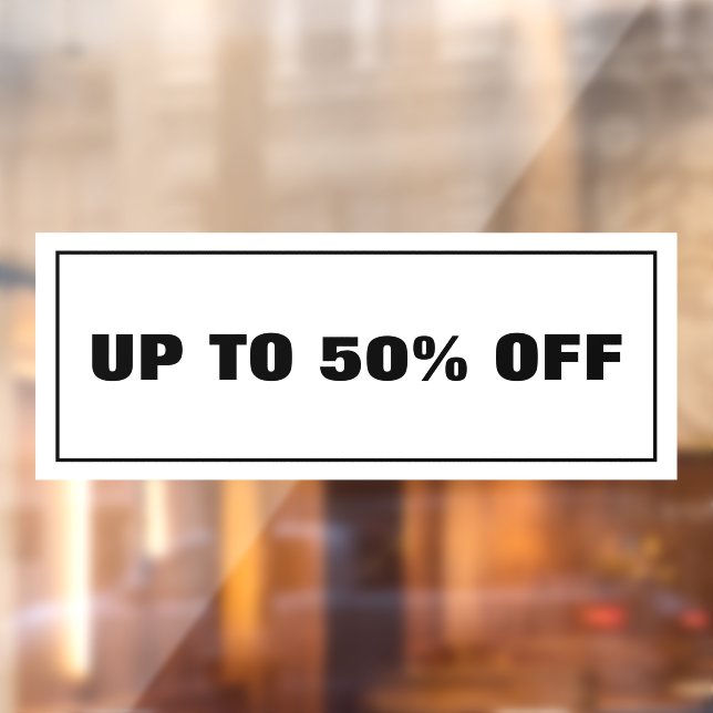 Autocollant Pour Fenêtre Remise entreprise (Feuille 2)