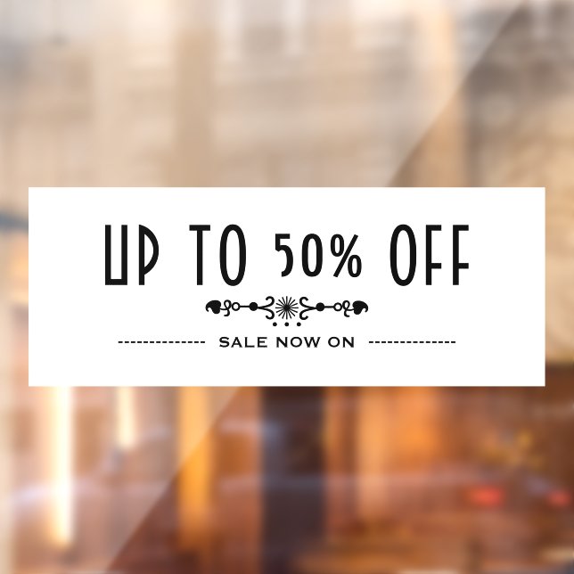 Autocollant Pour Fenêtre Remise pour entreprise décorative (Feuille 2)