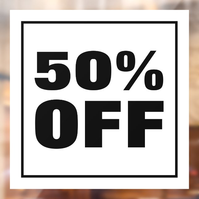 Autocollant Pour Fenêtre Remise sur les ventes (Feuille 2)