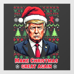 Autocollant Pour Fenêtre Rendre Noël super à nouveau laid Noël Sweat trump
