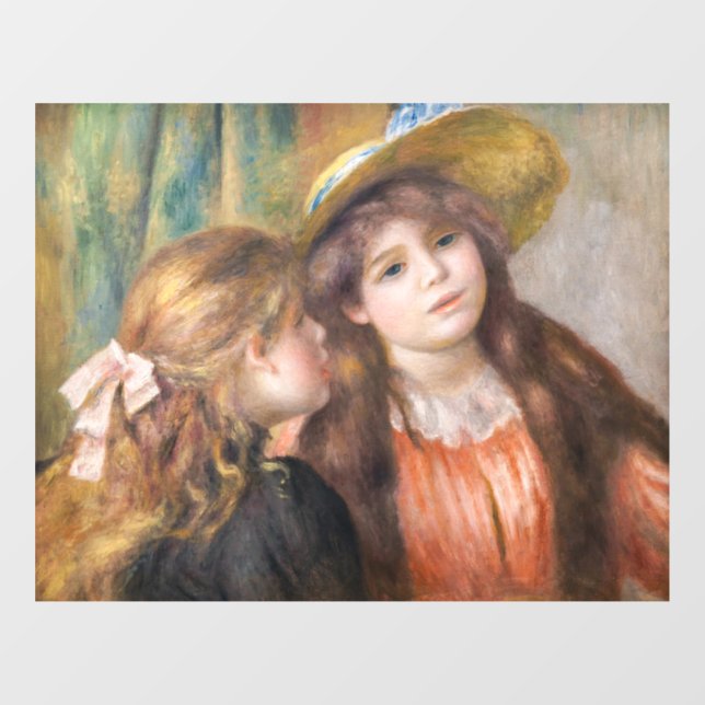 Autocollant Pour Fenêtre Renoir - Portrait de deux petites filles (Feuille)