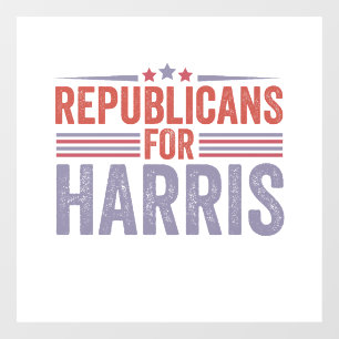 Autocollant Pour Fenêtre Républicains Pour Harris Election 2024
