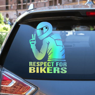 Autocollant Pour Fenêtre Respectez l'autocollant 3D Vinyl Decal de moto de