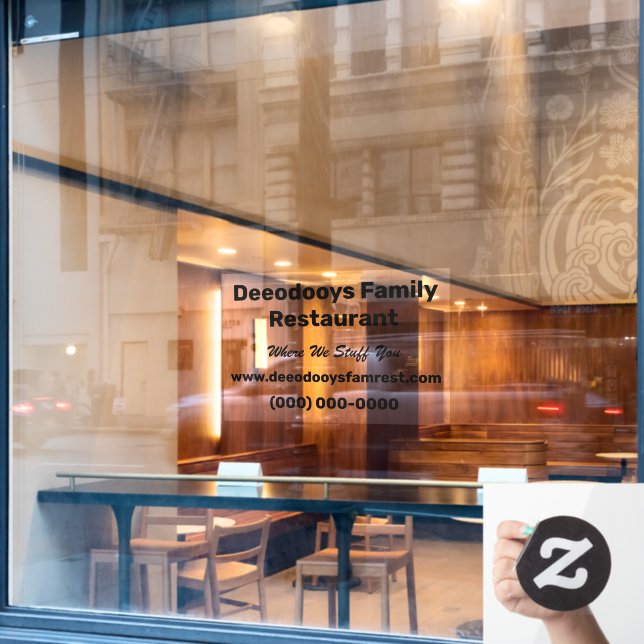Autocollant Pour Fenêtre Restaurant (Fenêtre de café)