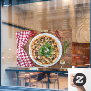Autocollant Pour Fenêtre Restaurant à pizza Plat Cuisine italienne Nappes r