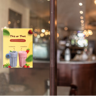 Autocollant Pour Fenêtre Restaurant Milk Shake Promotionnels Front Advert