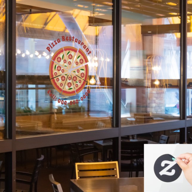 Autocollant Pour Fenêtre Restaurant Pizza (Fenêtre du restaurant)