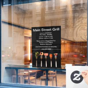 Autocollant Pour Fenêtre Restauration sur les fourchettes Restauration mode