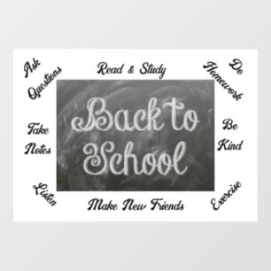 Autocollant Pour Fenêtre Retourner À L'École Clôture De Fenêtre