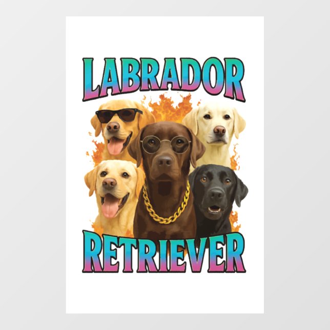 Autocollant Pour Fenêtre Retriever du Labrador  (Feuille)