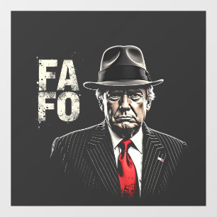 Autocollant Pour Fenêtre Retro Américain Donald Trump FAFO USA Drapeau Patr