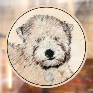 Autocollant Pour Fenêtre Revêtu doux Roue Peinture Terrier Art original