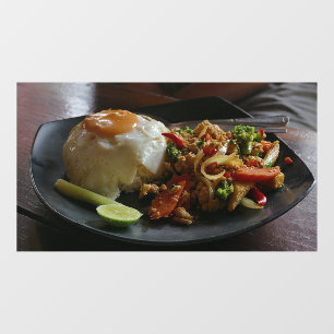 Autocollant Pour Fenêtre Riz Thaïlande Asie Nourriture Thaï Restaurant Imag