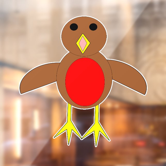 Autocollant Pour Fenêtre Robin de Noël (Feuille 2)