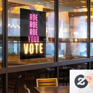 Autocollant Pour Fenêtre Roe Ton Vote Pink Neon