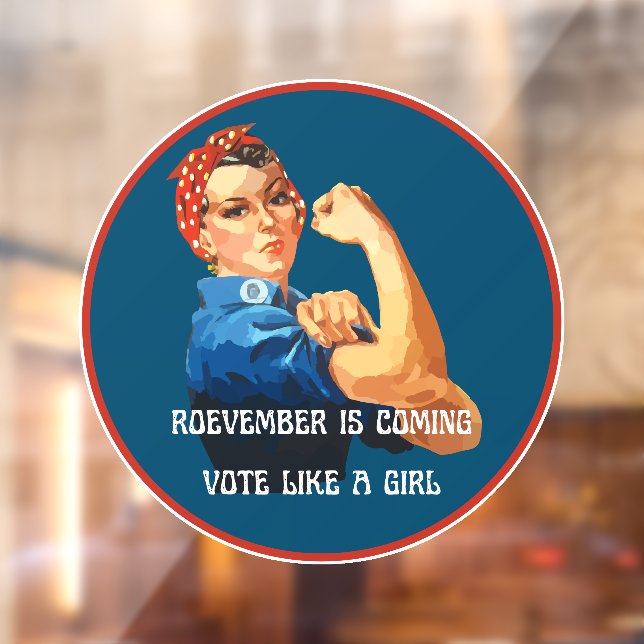 Autocollant Pour Fenêtre Roevember vient Rosie le Riveter (Feuille 2)