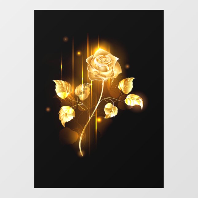 Autocollant Pour Fenêtre Rose d'or ( rose d'or ) (Feuille)