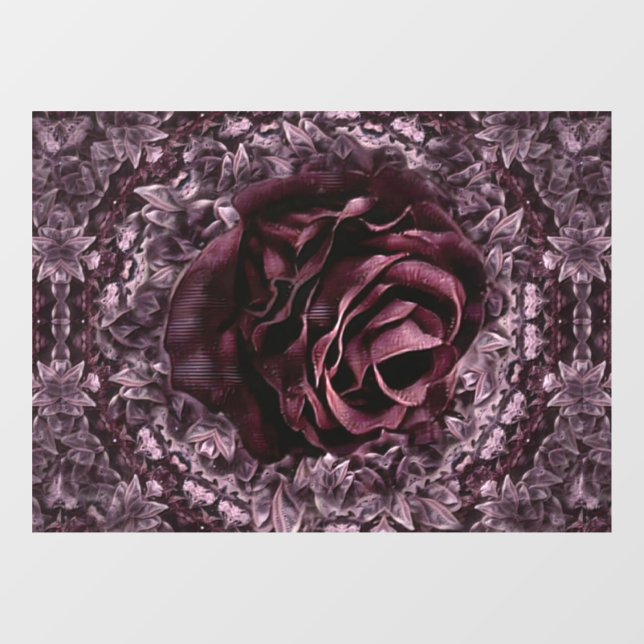 Autocollant Pour Fenêtre Rose Mandala (Feuille)