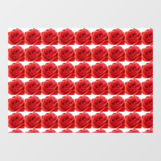 Autocollant Pour Fenêtre Rose rouge (Feuille)